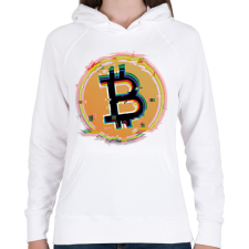 PRINTFASHION Kriptovaluta - Női kapucnis pulóver - Fehér női pulóver, kardigán