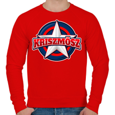 PRINTFASHION KRISZMÖSZ - Férfi pulóver - Piros férfi pulóver, kardigán