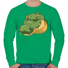 PRINTFASHION Krokodil - Férfi pulóver - Zöld