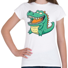 PRINTFASHION krokodil  - Női póló - Fehér