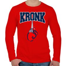 PRINTFASHION Kronk - Férfi hosszú ujjú póló - Piros férfi póló