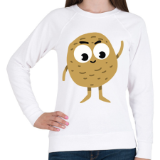 PRINTFASHION Krumpli - Női pulóver - Fehér női pulóver, kardigán