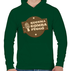 PRINTFASHION Kucsmagomba függő - Férfi kapucnis pulóver - Sötétzöld