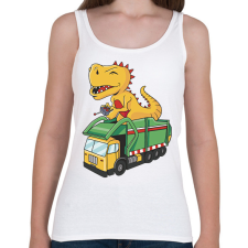 PRINTFASHION Kukásautó és dínó - Női atléta - Fehér női trikó