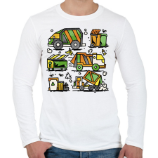 PRINTFASHION Kukásautók - Férfi hosszú ujjú póló - Fehér férfi póló