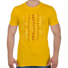PRINTFASHION Kukoricás póló - Férfi póló - Sárga