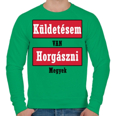 PRINTFASHION Küldetés!  - Férfi pulóver - Zöld