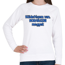 PRINTFASHION Küldetésem van, horgászni megyek - Női pulóver - Fehér női pulóver, kardigán