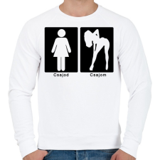 PRINTFASHION Különbség - Férfi pulóver - Fehér férfi pulóver, kardigán