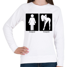 PRINTFASHION Különbség - Női pulóver - Fehér