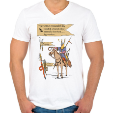 PRINTFASHION Kun kori nyilak szóvicc - Férfi V-nyakú póló - Fehér