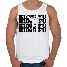 PRINTFASHION Kung fu - Férfi atléta - Fehér atléta, trikó