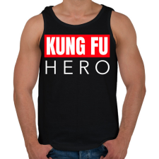 PRINTFASHION KUNG FU HERO - Férfi atléta - Fekete atléta, trikó