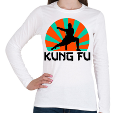 PRINTFASHION KUNG FU - Női hosszú ujjú póló - Fehér női póló