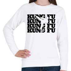 PRINTFASHION Kung fu - Női pulóver - Fehér