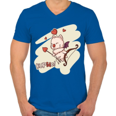 PRINTFASHION KUPidO - Férfi V-nyakú póló - Királykék