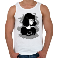 PRINTFASHION Kuro - Férfi atléta - Fehér atléta, trikó