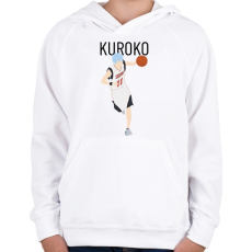 PRINTFASHION Kuroko no Basket - Kuroko - Gyerek kapucnis pulóver - Fehér