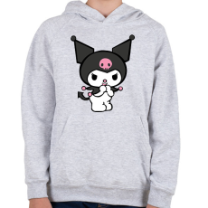 PRINTFASHION kuromi 2 - Gyerek kapucnis pulóver - Sport szürke