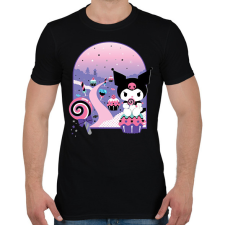 PRINTFASHION kuromi cupcake - Férfi póló - Fekete férfi póló