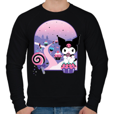 PRINTFASHION kuromi cupcake - Férfi pulóver - Fekete