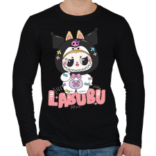 PRINTFASHION Kuromi Labubu - Férfi hosszú ujjú póló - Fekete férfi póló
