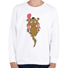 PRINTFASHION Kuty, a legjobb barát - Gyerek pulóver - Fehér