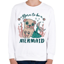 PRINTFASHION Kutya aki sellőnek született - Gyerek pulóver - Fehér gyerek pulóver, kardigán