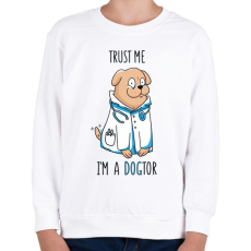 PRINTFASHION Kutya doki - DOGtor - Gyerek pulóver - Fehér