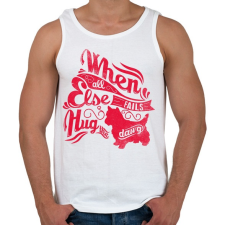 PRINTFASHION Kutya - Férfi atléta - Fehér atléta, trikó