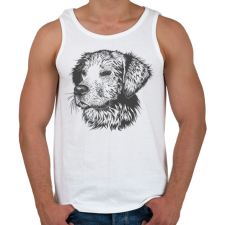 PRINTFASHION Kutya  - Férfi atléta - Fehér atléta, trikó