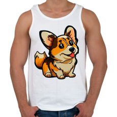 PRINTFASHION Kutya  - Férfi atléta - Fehér