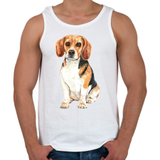 PRINTFASHION Kutya  - Férfi atléta - Fehér atléta, trikó