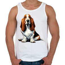 PRINTFASHION Kutya  - Férfi atléta - Fehér