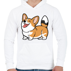 PRINTFASHION Kutya  - Férfi kapucnis pulóver - Fehér