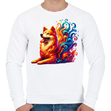 PRINTFASHION Kutya - Férfi pulóver - Fehér férfi pulóver, kardigán