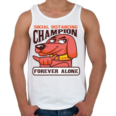PRINTFASHION Kutya - forever alone - Férfi atléta - Fehér