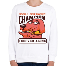PRINTFASHION Kutya - forever alone - Gyerek pulóver - Fehér gyerek pulóver, kardigán