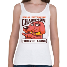 PRINTFASHION Kutya - forever alone - Női atléta - Fehér