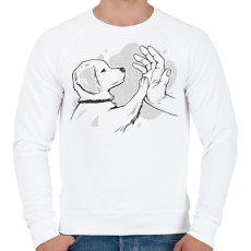 PRINTFASHION Kutya gazdi - Férfi pulóver - Fehér