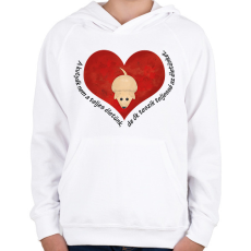 PRINTFASHION Kutya - Gyerek kapucnis pulóver - Fehér