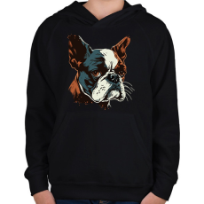 PRINTFASHION kutya - Gyerek kapucnis pulóver - Fekete