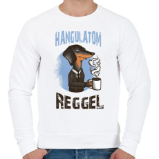 PRINTFASHION Kutya - hangulatom reggel_ - Férfi pulóver - Fehér