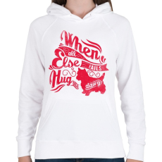 PRINTFASHION Kutya - Női kapucnis pulóver - Fehér