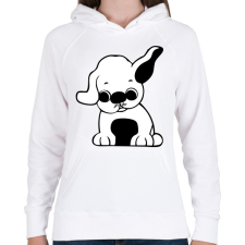 PRINTFASHION Kutya - Női kapucnis pulóver - Fehér női pulóver, kardigán