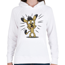 PRINTFASHION Kutya  - Női kapucnis pulóver - Fehér női pulóver, kardigán