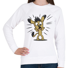 PRINTFASHION Kutya  - Női pulóver - Fehér női pulóver, kardigán