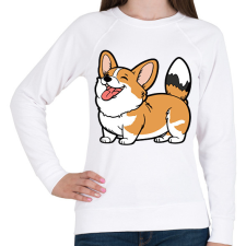 PRINTFASHION Kutya  - Női pulóver - Fehér női pulóver, kardigán