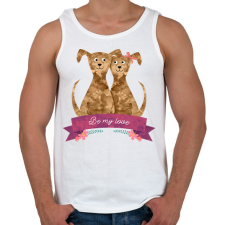 PRINTFASHION Kutya szerelem - Férfi atléta - Fehér atléta, trikó