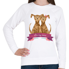 PRINTFASHION Kutya szerelem - Női pulóver - Fehér